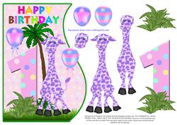 1st Birthday- Jungle Topper for Little Girl