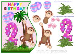 2nd Birthday- Jungle Topper for Little Girl