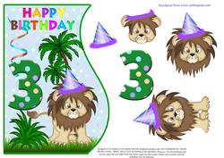 3rd Birthday- Jungle Topper for Little Boy