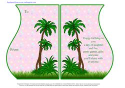 Insert for Birthday Jungle Topper Theme - Pink
