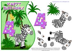 4th Birthday- Jungle Topper for Little Boy