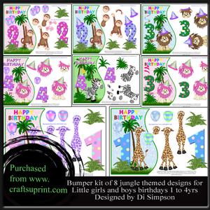 Bumber Kit- 8 Sheets for Little Boys/girls Birthdays 1-4yrs #5