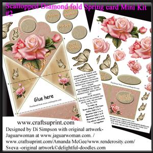 Mini Kit - Scallopped Diamond Fold Spring Card #2