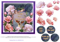 Beautiful Roses- Thank You Dear Friend