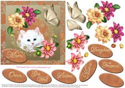 Dahlias and Puss for Lots of Occasions