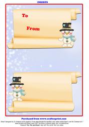 Insert for - 'merry Christmas to My Teacher #2
