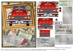 Red Retro Car - Fathers Day #4