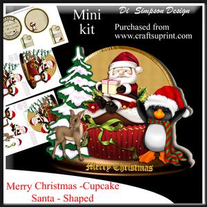 Merry Christmas -cupcake Santa - Shaped