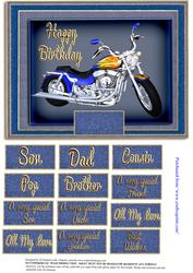 Happy Birthday - Motorbike Theme