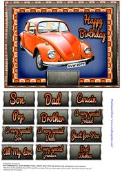 Happy Birthday - Beetle Car Theme