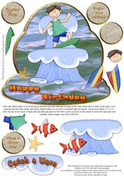 Surfs Up - Shaped Design for Boy