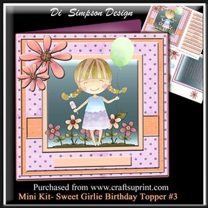 Mini Kit- Sweet Girlie Birthday Topper #3
