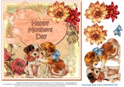 Mothers Day - Dahlias and Puppies #1