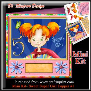 Mini Kit - Sweet Super Girl 5th Birthday