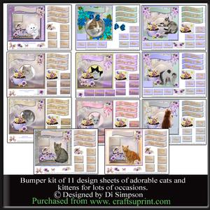 Bumper Kit- for the Love of Cats-11 Beautiful Designs