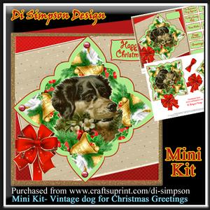 Mini Kit- Vintage Dog for Christmas Greetings