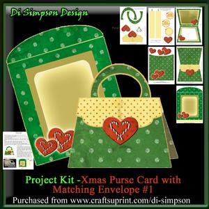 Project Kit -xmas Purse Card with Matching Envelope #1