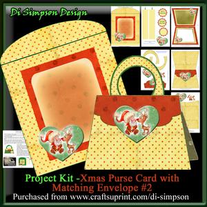 Project Kit -xmas Purse Card with Matching Envelope #2