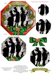 Lovely Xmas Silhouette Pyramid Topper #1