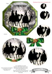 Lovely Xmas Silhouette Pyramid Topper #2