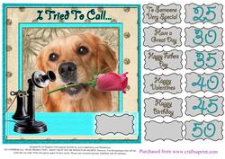 I Tried to Call - Doggy Card for Lots of Occasions #4