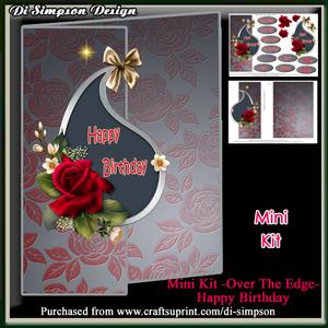 Mini Kit - Over the Edge Velvet Roses- Happy Birthday #3