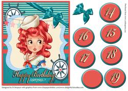 Cute Sailor Girl - Happy Birthday #1