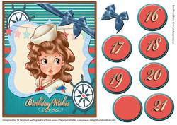 Cute Sailor Girl - Birthday Wishes #3