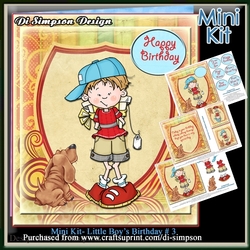 Mini Kit- Little Boys Card for lots of occasions