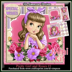 Mini Kit- Pretty Girl and Roses #1