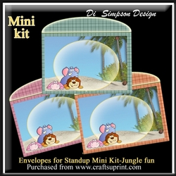 Three Envelopes for Standup Mini Kit-Jungle fun