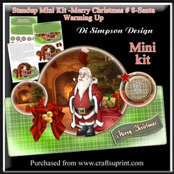 Standup Mini Kit -Merry Christmas # 8 -Santa Warming Up
