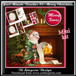 Mini Kit - Last Minute check of Santas List # 5 - with Decoupage