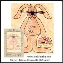 Stitchery or Needlework Pattern -Rolf Rabbit