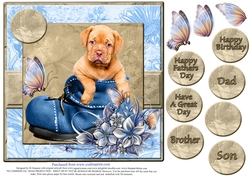 Beautiful Puppy in a Boot for Fathers Day #1