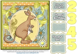 Oh So Cute  Kangaroo design for birthday or other occasions #20