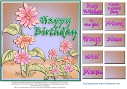 Beautiful Floral topper for Birthday for special lady #1