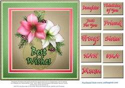 Beautiful Floral Best Wishes topper #2