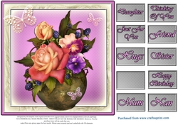 Beautiful Floral topper for Birthday for special lady #3