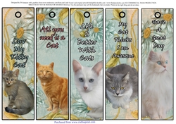 5 Very Cute Cat Bookmarks #2