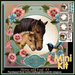 Mini Kit- Beautiful Horse and Foal for lots of occasions #3