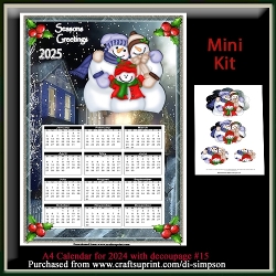 Mini Kit- A4 Xmas Calendar for 2025 # 15