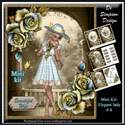 Best Wishes - Elegant Lady #8- For lots of occasions