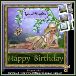 Best Wishes - Elegant Lady #12-Happy Birthday