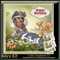 Mini Kit-Little Gardener #7- For Birthday or lots of other occasions