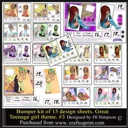 Bumber kit- For Teenage girls #3-HUGE 15 design sheets