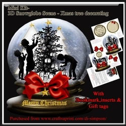 Mini Kit- 3D Snowglobe Scene - Xmas Tree Decorating