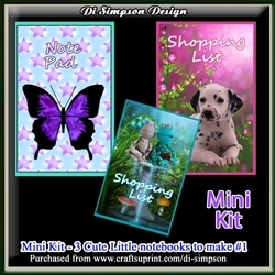 Mini Kit of 3 Note Pads - Easy Project #1 NOW with 2023 and 2024 calendars