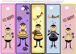 5 Beautiful Bee themed Bookmarks # 1