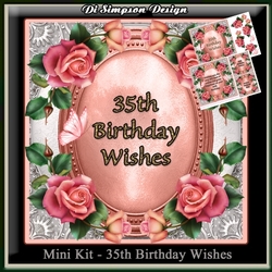 Mini Kit - 35th Birthday Wishes - Roses